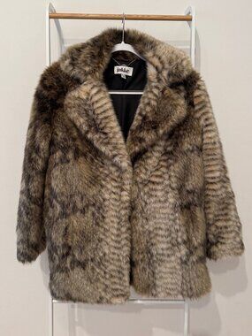 Jakke Faux Fur Coat [Snake Print] Size Small